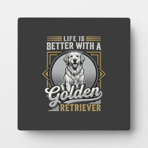 Gouden Retriever Leven Is Beter Hond Fotoplaat