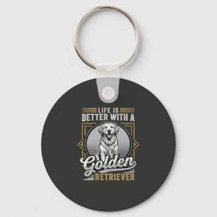 Gouden Retriever Leven Is Beter Hond Sleutelhanger