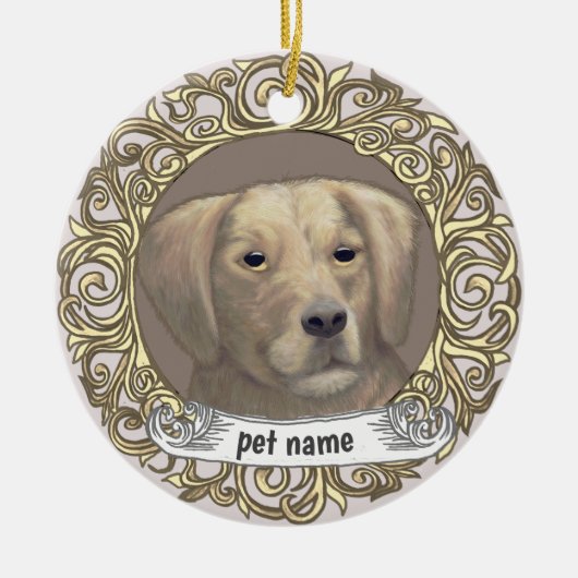 Gouden Retriever Liefdevolle Herinnering ornament (Voorkant)