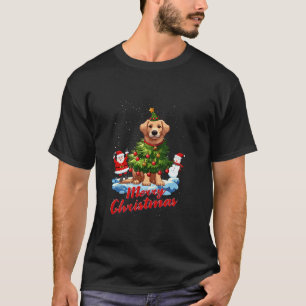 Gouden Retriever Merry Kerstboom Lichten Hond X T-shirt
