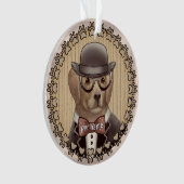 Gouden Retriever met bril Ornament (voorkant)