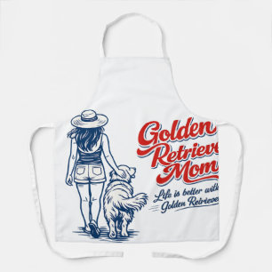 Gouden Retriever Moeder Keuken Schort - Retro Hond