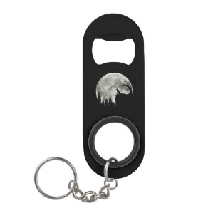 Gouden Retriever Op Berg Spooky Halloween Moon Mini Flessenopener