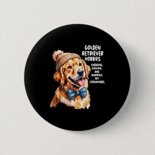 Gouden Retriever Outfit Idee Voor Vrouwen & Re Ronde Button 5,7 Cm