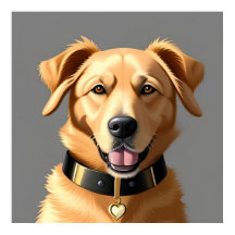 Gouden Retriever Portret met zwarte kraag
