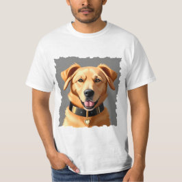Gouden Retriever Portret met zwarte kraag T-shirt