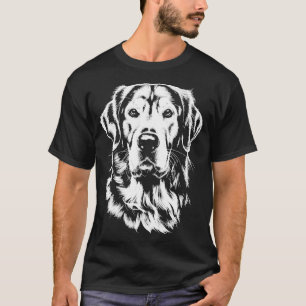 Gouden Retriever Portret Minimalistische Kleding T-shirt