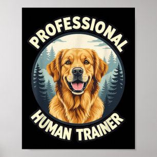 Gouden Retriever Professionele Mensentrainer Grapp Poster