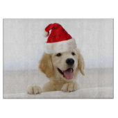Gouden Retriever Puppy Kerstmis Snijplank (Voorkant)