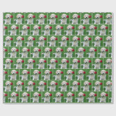 Gouden Retriever Puppy met Rode Roos Cadeaupapier (Vlak)