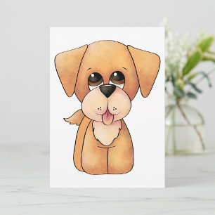 Gouden Retriever Puppy Schattige Hond Kaart