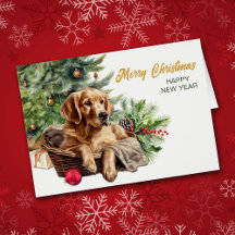 Gouden Retriever Rieten Mand Kerstboom