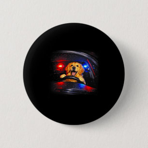 Gouden retriever rijdt meme hond rijdt in auto mij ronde button 5,7 cm
