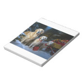 Gouden Retriever Sneeuwslee Kerst Decor Notitieblok (Gedraaid)