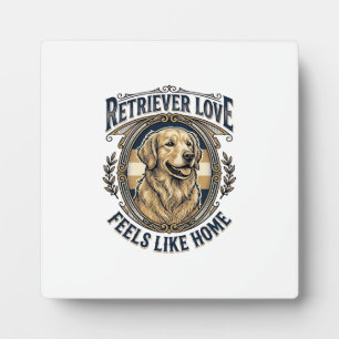 Gouden Retriever Thuiscomfort Vintage Gravure Doe Fotoplaat