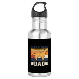 Gouden Retriever Vader Retro Hond Waterfles