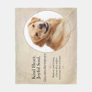 Gouden Retriever Vriendelijk Hart Vrolijke Ziel Fleece Deken