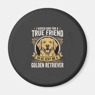 Gouden Retriever Ware Vriend Hond Magneet
