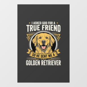 Gouden Retriever Ware Vriend Hond Raamsticker