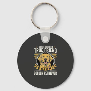 Gouden Retriever Ware Vriend Hond Sleutelhanger