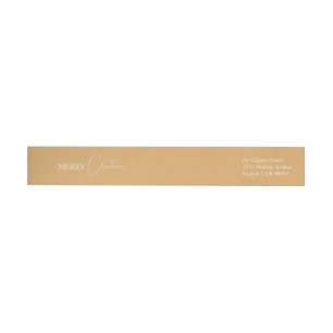 Gouden Retro Boho Minimalistische Kerstadres