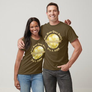 Gouden Retro Disco Bal PERSONALIZED T-Shirt