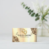 Gouden Ring Planning Design Styling Bruiloft Diens Visitekaartje (Staand voorkant)