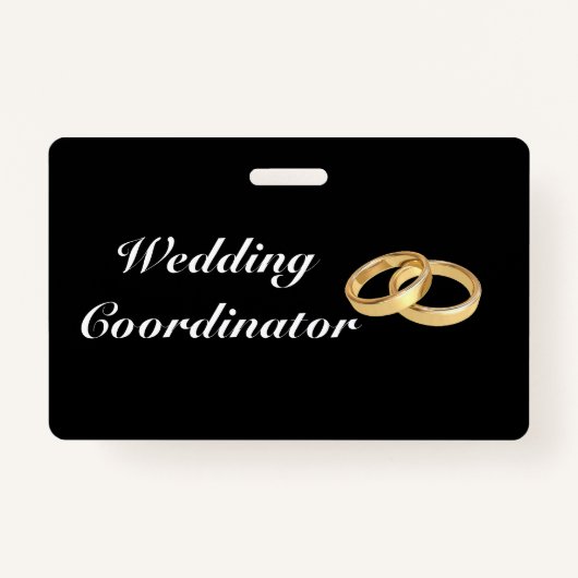 gouden ringen bruiloft coördinator badge (Voorkant)