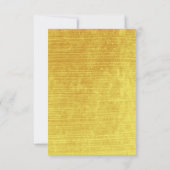 Gouden ringen Elegant bruiloft repetitie diner Kaart (Achterkant)