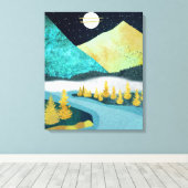 Gouden Rivier Canvas Afdruk (Insitu (Houten vloer))
