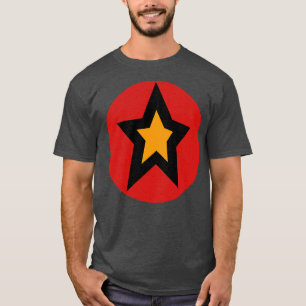 Gouden Rode Cirkel Grafisch T-shirt