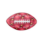 Gouden rode diamant getuft aangepaste tekst Footba American Football (Voorkant)