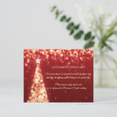 Gouden & Rode Kerst Huwelijksaccommodatie Kaart (Staand voorkant)