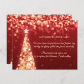 Gouden & Rode Kerst Huwelijksaccommodatie Kaart (Voorkant / Achterkant)
