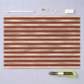 Gouden rode medium strepen tissuepapier (Craft)