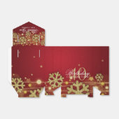 Gouden Rode Winter 40e Verjaardag Dank u Bedankdoosjes (Uitgevouwen)