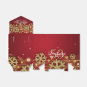 Gouden Rode Winter 50ste verjaardag dank u Bedankdoosjes (Uitgevouwen)