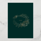 gouden roemeense bruidebruine bruiloft folie uitnodiging (Achterkant)