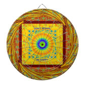 Gouden Rood Afrikaans Traditioneel Kleur Vector De Dartbord (Voorkant)