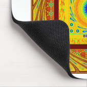 Gouden Rood Afrikaans Traditioneel Kleur Vector De Muismat (Hoek)