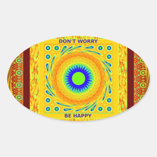 Gouden Rood Afrikaans Traditioneel Kleur Vector De Ovale Sticker (Voorkant)