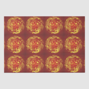 Gouden Rood Draak Phoenix Chinees Huwelijksgunstbe Tissuepapier