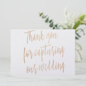 Gouden Roos "Bedankt voor het vastleggen van onze Bedankkaart (Staand voorkant)