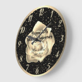 Gouden Roos Confetti 25e Huwelijksverjaardag Grote Klok (Hoek)