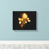 Gouden roos ( goud roos ) canvas afdruk (Insitu (Houten vloer))