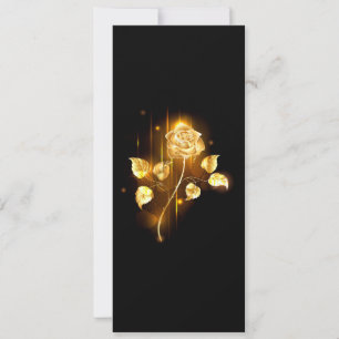 Gouden roos ( goud roos ) feestdagenkaart