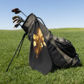 Gouden roos ( goud roos ) golfhanddoek (Groen)