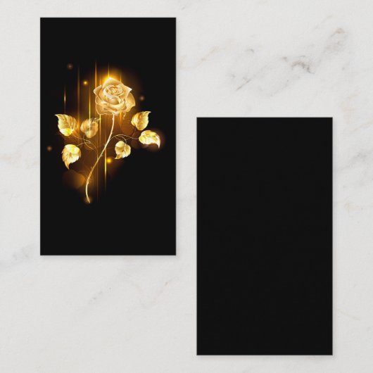 Gouden roos ( goud roos ) informatiekaartje (Voorkant / Achterkant)