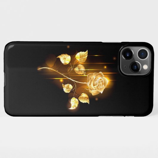 Gouden roos ( goud roos ) iPhone hoesje (Achterkant horizontaal)