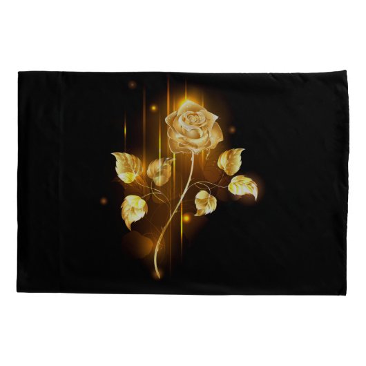 Gouden roos ( goud roos ) kussensloop (Achterkant-Links)